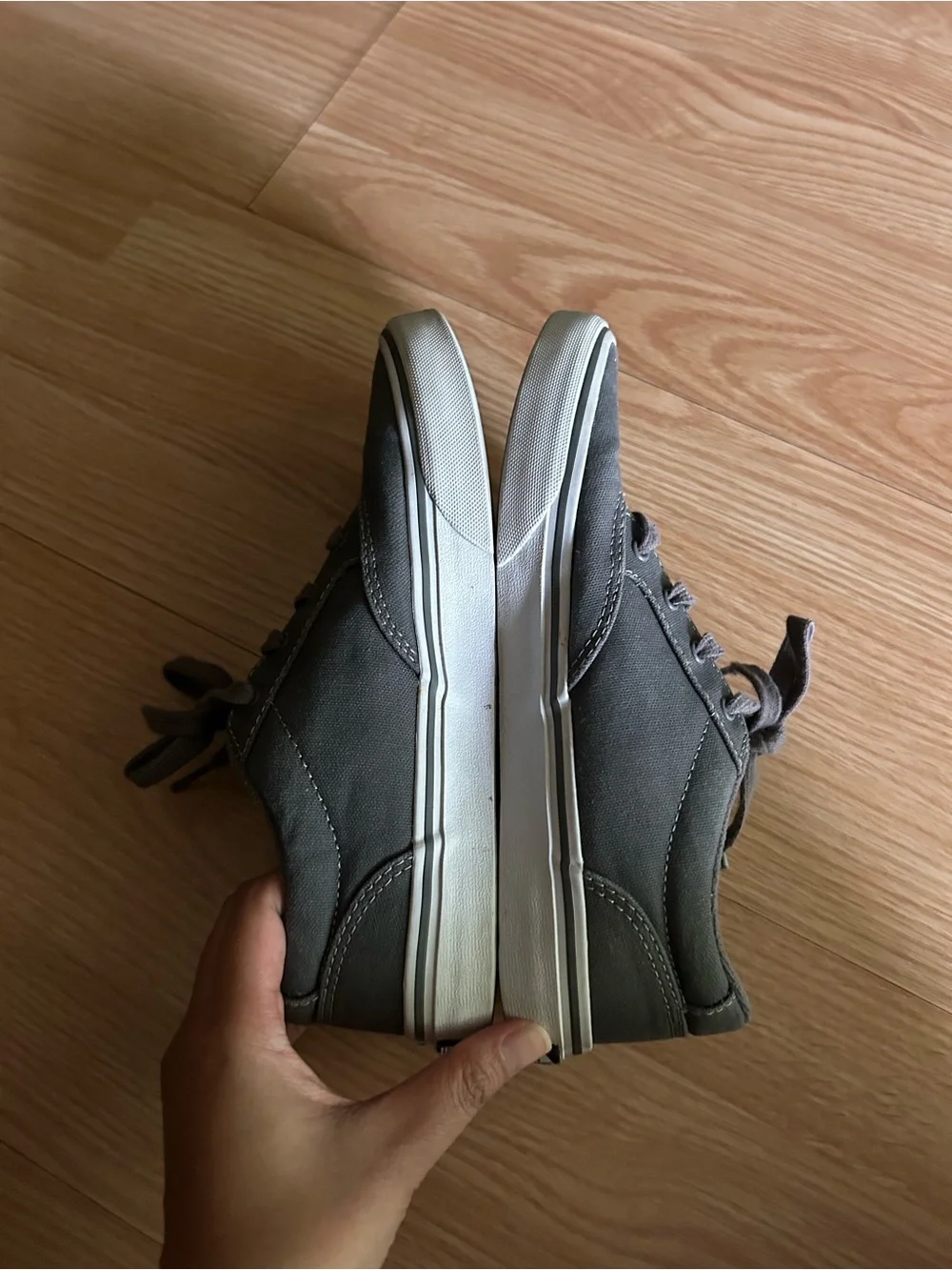Vans Gray Winston Pewter Off the Wall Sneakers Youth Size 5.5